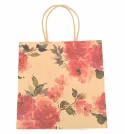 Bali Trading Flower Kraft Gift Bag