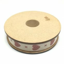 Dazzling Daisies Cotton Ribbon - Red Hearts