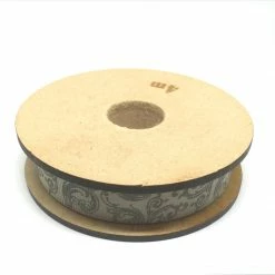 Dazzling Daisies Ribbon - Stone Petersham Grey Pattern