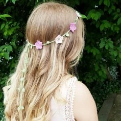 Must Love Party Party Hats Crochet Floral Headband