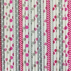Must Love Party Pop Of Colour - Darling Pink Paper Straws