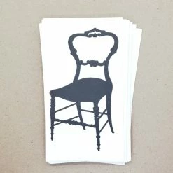 Must Love Party DIY Cute Frenchy Silhouette Chair Gift Tags / Place Cards (25 Pk)