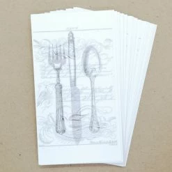 Must Love Party DIY French Cutlery Gift Tags / Place Cards (25 Pk)