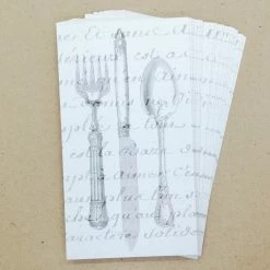 Must Love Party DIY Vintage Script Cutlery Gift Tags / Place Cards (25 Pk)