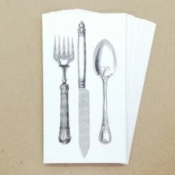 Must Love Party DIY Vintage Cutlery Gift Tags / Place Cards (25 Pk)