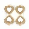ROFOR Hessian White Heart Gold Pegs