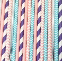 Must Love Party Pop Of Colour - Flutter Paper Straws