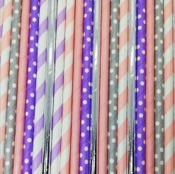 Must Love Party Pop Of Colour - Butterfly Paper Straws