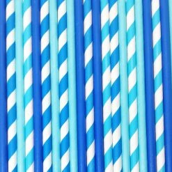 Must Love Party Pop Of Colour - Blue Paper Straws