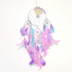Sarongi Tie Dye Dream Catcher With Wood Beads