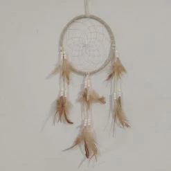 Sarongi Beige Dream Catcher With Feathers Boho