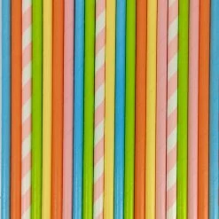 Must Love Party Pop Of Colour - Flora Paper Straws