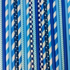 Must Love Party Pop Of Colour - Deep Blue Paper Straws