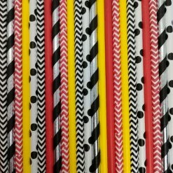 Must Love Party Pop Of Colour - Fire Engine Paper Straws