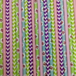 Must Love Party Pop Of Colour - Floral Blossom Paper Straws