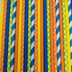Must Love Party Pop Of Colour - Mediterranean Paper Straws
