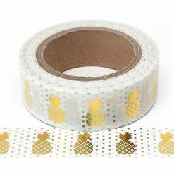 Cotton Candi Washi Tape - Gold Pineapples