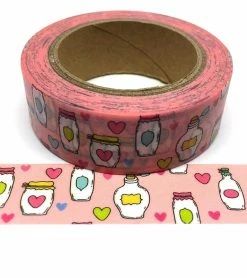 Cotton Candi Washi Tape - Jam Jars & Hearts