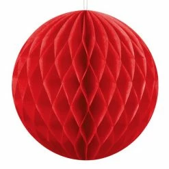 Party Deco Alice In Wonderland Honeycomb Ball Red