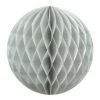 Party Deco Polar Bear Honeycomb Ball Light Grey