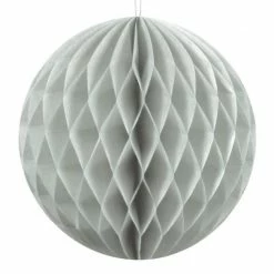 Party Deco Polar Bear Honeycomb Ball Light Grey