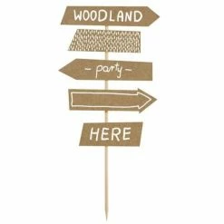 Party Deco Woodland Signpost Cake Topper