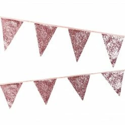 Talking Tables Pink Glitter Fabric Bunting