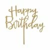 Talking Tables Gold Acrylic Happy Birthday Cake Topper