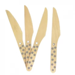 ROFOR Wooden Cutlery - Grey Dotted Knives