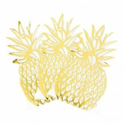 Talking Tables Modern Metallics Pineapple Shaped Napkins Tabletop