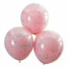 Ginger Ray Double Layered Pink & Pastel Confetti Balloons Bunny
