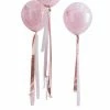 Ginger Ray Rose Gold & Pink Streamer Balloon Tails Balloonery