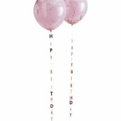 Ginger Ray Rose Gold Happy Birthday Balloon Tails (5)