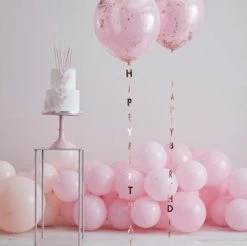 Ginger Ray Rose Gold Happy Birthday Balloon Tails (5)