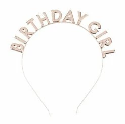 Ginger Ray Rose Gold Birthday Girl Headband Party Hats