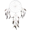 Sarongi Boho Dream Catcher White With Stone Beads And Feathers