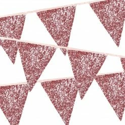 Talking Tables Pink Glitter Fabric Bunting