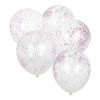 Ginger Ray Pink Glitter Filled Confetti Balloons