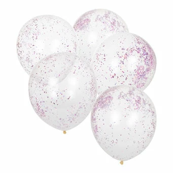 Ginger Ray Pink Glitter Filled Confetti Balloons 1 Ginger Ray Pink Glitter Filled Confetti Balloons