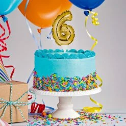 Party Express Balloon Cake Toppers Mini Gold Six Balloon Cake Topper
