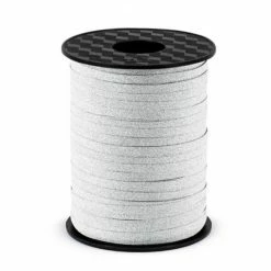 Party Deco Balloonery Silver Glitter Balloon Ribbon (SELECT HOW MANY METRES)