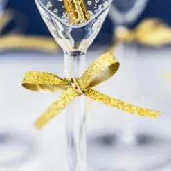 Party Deco Gold Glitter Balloon Ribbon (SELECT HOW MANY METRES) Balloonery