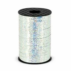 Party Deco Silver Sparkle Balloon Ribbon (SELECT HOW MANY METRES)