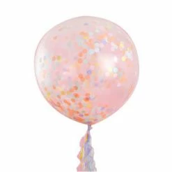 Ginger Ray Giant 36" Pastel Confetti Filled Clear Balloons (3)