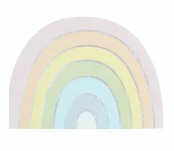 Ginger Ray Pastel Rainbow Shaped Iridescent Foiled Paper Napkins