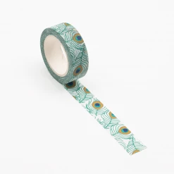 Cotton Candi Washi Tape - Peacock Feathers