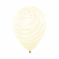 SA Balloons Pastel Matte Yellow Graffiti Frosty Balloons