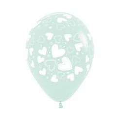 SA Balloons Pastel Matte Green Heart Balloons (3)
