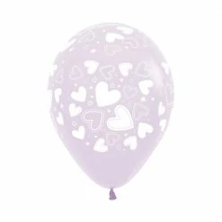 SA Balloons Balloonery Pastel Matte Lilac Heart Balloons (3)