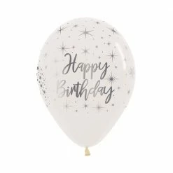 SA Balloons Metallic Happy Birthday On Clear Balloons (3) Balloonery